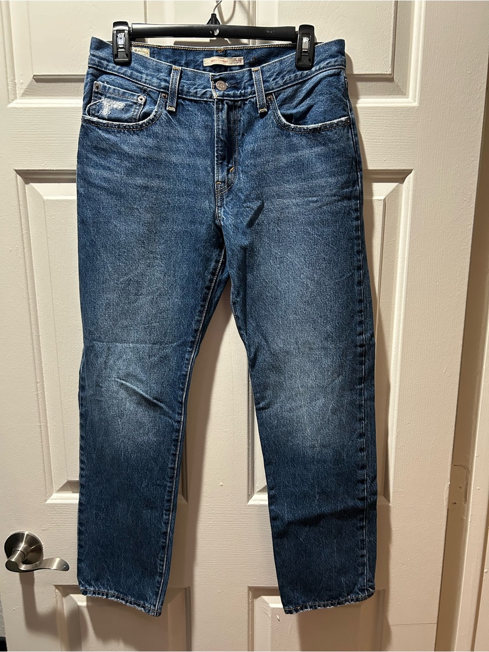 Levi's Premium Middy Straight Leg Denim Jeans Distressed Size 28